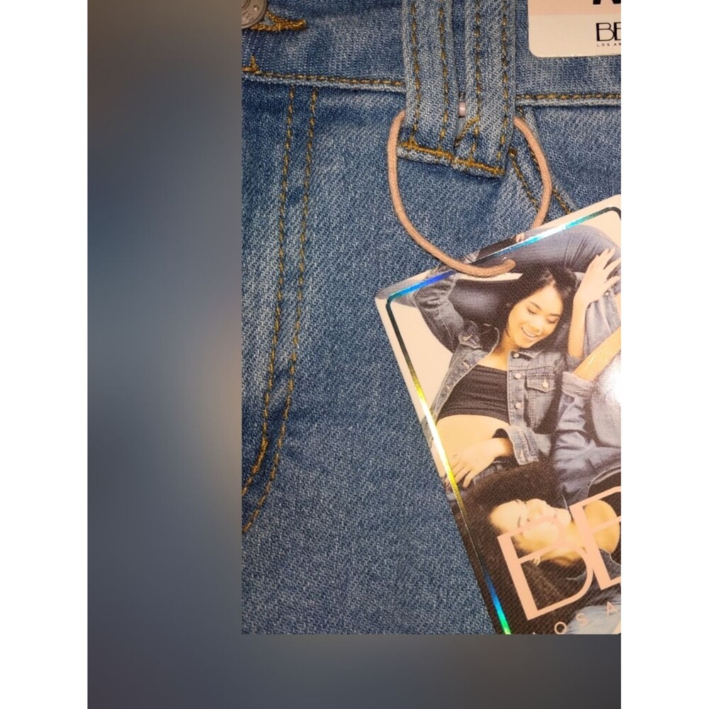 BBJ Women's Denim Mini Skirt with Utility Pockets  Blue New Size M - Picture 3 of 5